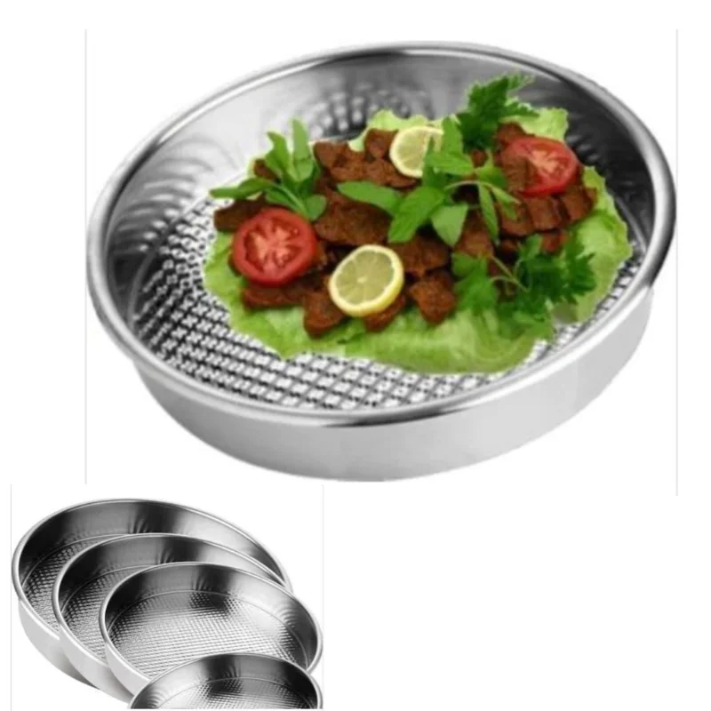 

Big Forged Stainless Special Tray Basin Turkish Raw Meatballs Traditional Medium Size Bowl To Prepare All Kneading and Salad
