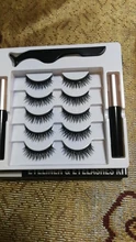 Extensiones de pestañas magnéticas, 3/5 pares de maquillaje, delineador de ojos, rizador de pestañas fácil de poner, pestañas postizas gruesas, regalo