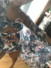 Skirt Swimsuit Sarong Cover-Up Beach-Wear High-Waist Women Wrap Plage Sexy Print