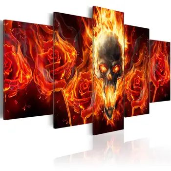 

Picture-skull flaming-100x50 cm