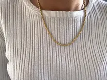 Clásico de 2020 cuerda collar Cadena de hombres Ancho 2/3/4/5 MM de acero inoxidable de Figaro cubano collar de cadena para hombres joyería de las mujeres