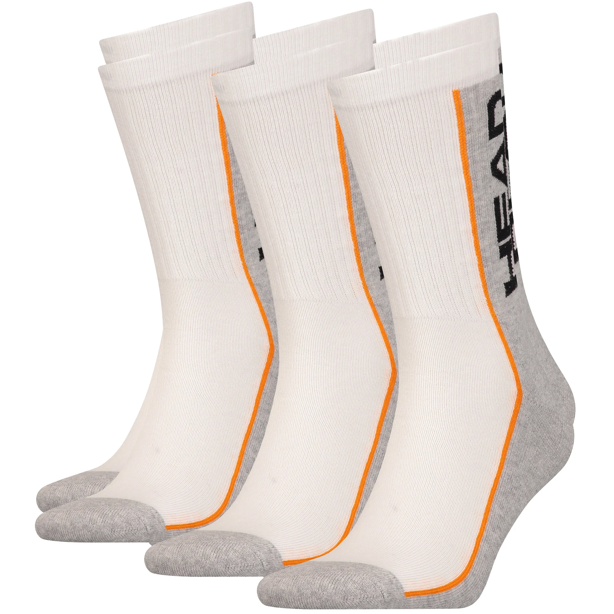 HEAD sport socks Cane half pack 3 pairs in 3 colors to choose unisex - Цвет: White