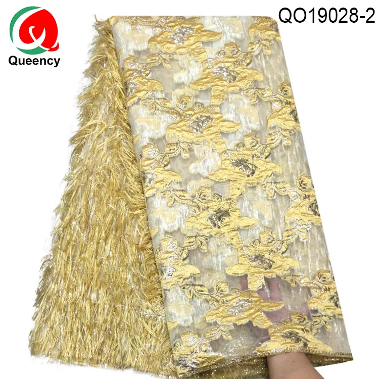 QO19028-Hottest стиль бахрома цветок жаккардовая ткань для одежды, DIY Свадьба для женщин платье Италия парча 5 ярдов
