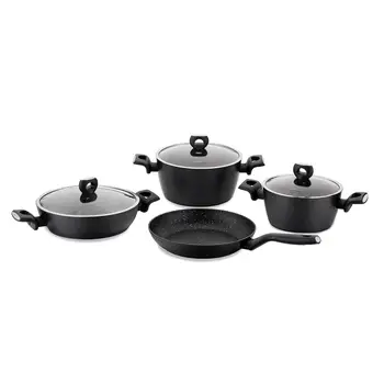 

Cookware Set 4 piece Granite Stew Pot Made in Turkey