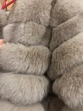 Maomaokong-Chaleco de piel de zorro Real Natural para mujer, 50CM, chaleco de piel de invierno, chaqueta, prendas de vestir a la moda silm, Chaleco de piel de zorro Real
