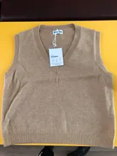 Pullover Vest Sweater Knitted Pink Winter Women Warm Girls Autumn V-Neck Casual New