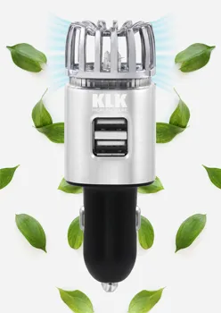 

Car air purifier with USB charger dual KLK ozone generator filter hape air ioniser air freshener home