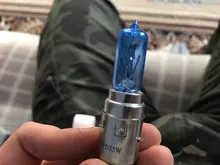 Luz delantera halógena de xenón para motocicleta, luz blanca, 12V, 35W, BA20D, 1 Uds.