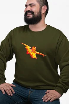 

Angemiel Wear Lightning Bolt Zeus Green Men 'S Sweatshirt