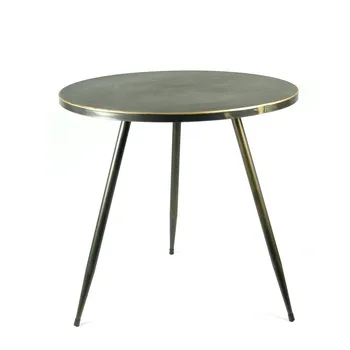 

Black legs gold finish round ZINC Velator table