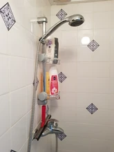 Shelf Organizer Rack-Holder Shampoo Soap Shower-Storage Aluminum-Basket for with Hooks