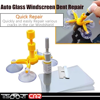 

Auto Glass Windscreen Dent Repair Tools Car Windshield Crack Repair Kit Auto Windshield Repair tool Kit to Fix Car Scratch