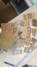 Lote de 40 unidades de tarjetas Estilo Vintage de papel Kraft con diseño de flores, ideal para diario, ideal para álbumes de recortes