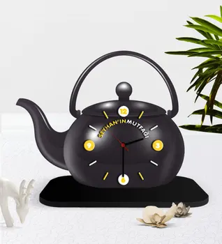 

Personalized Decorative Teapot Wood Desktop Clock-1 Cute Cute Scorpion Minute Hand Black White Colorful Reliable Kalitel