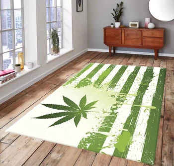 

Green Palm Patterned Carpet ,Non Slip Floor Carpet,Teen's Carpet,Turkish Rug