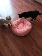 Cama de Gato supersuave, 14 colores, redonda, mullidas de gato, cesta para dormir, larga felpa, cálida, alfombrilla para mascotas, perrera ligera de tacto cómodo