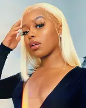 Vallbest-mechones de cabello liso 613 rubio con cierre, extensiones de cabello humano mechones malasio con cierre de encaje, pelo Remy para bebé