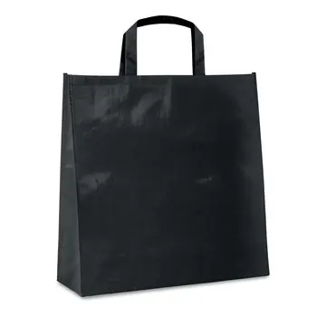 

Lot 25 PCs Bag PP woven laminated BOQU Black, Measures 46X17X46CM