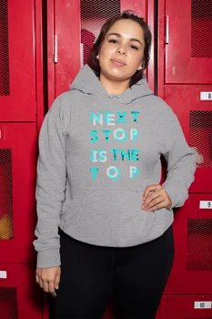 

Angemiel Wear Next Stop IC The Top Gray Women 'S Hooded Sweatshirt
