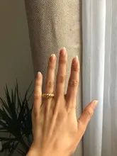 Anillos Croissant de acero inoxidable para mujer, sortija trenzada, anillo de cúpula gruesa, joyería, anillo llamativo