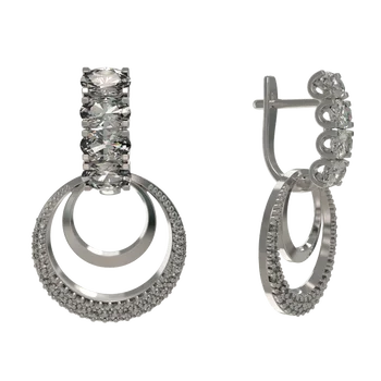 

Arina earrings in silver with cubic Zirconia