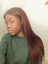 Pelucas de cabello humano con encaje granate frontal, 99J, peluca de cabello humano liso brasileño, parte de encaje, pelo Remy pre-arrancado, Estrella Brillante 180