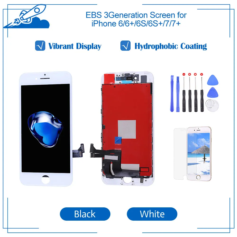

EBS III For iPhone 6 6S Plus LCD With 3D Force Touch Screen Digitizer Assembly For iPhone 7 7Plus replacement Vibrant Display
