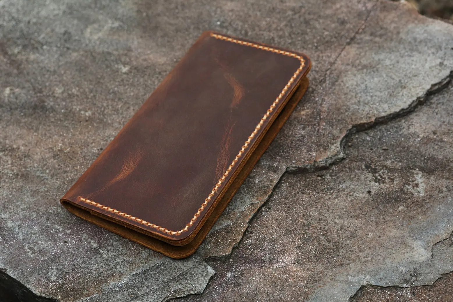Потертый винтажный коричневый кожаный чехол-бумажник для iPhone 11 Pro