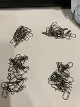 Pivote de pesca giratorio con broche, conector giratorio, accesorios de pesca de carpa, 20 unids/lote, 2 #4 #6 #8 #10 #