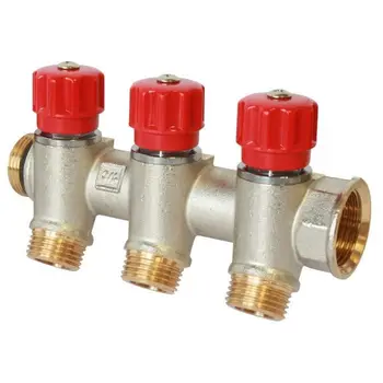 

Collector sanitary SOMATHERM - Miniválvulas auto sealants-Male indexable Female 3/4 - 3 outlets with scope male Flat 1/2