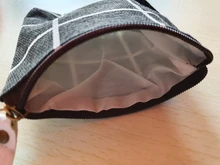 ETya-monedero pequeño de lona para mujer y niño, cartera pequeña de tartán Floral con cremallera, tarjetero