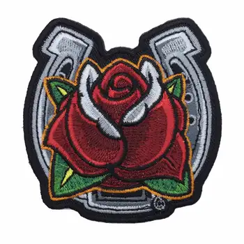 

Thermal-applique 'rose with horsesho' 7,5*7,5 cm hobby & Pro