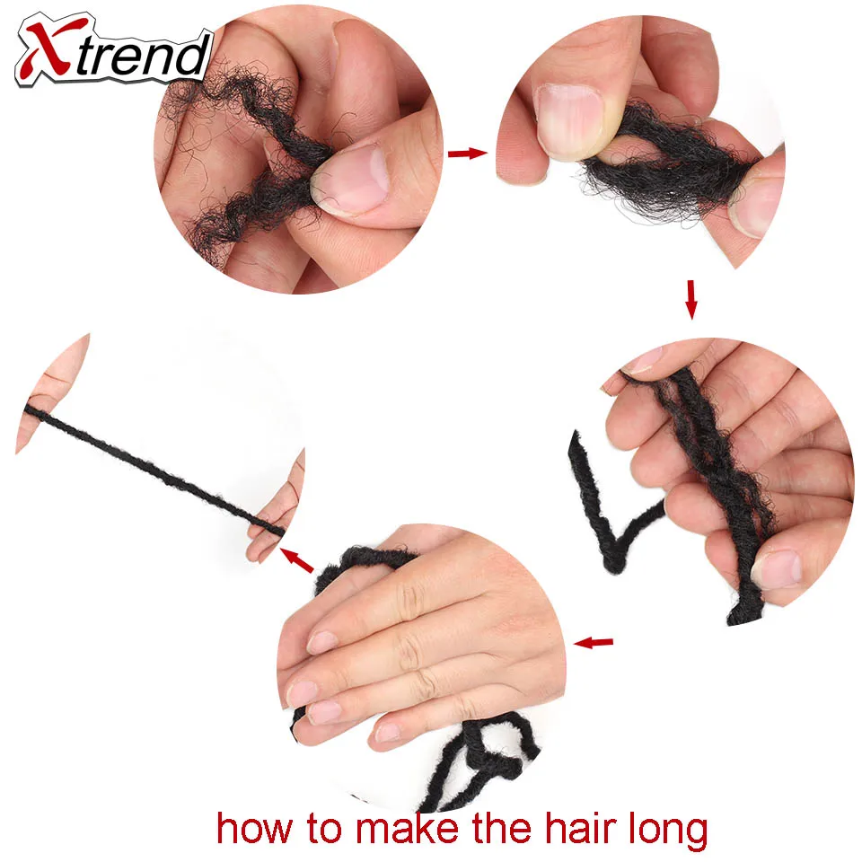 Xtrend Synthetic Nu Soft Locs Crochet Braid Faux Locs Curly Hair Braids Extension For Women 18'' 21 Strands Per Pack Black Brown