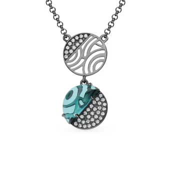 

Sunlight silver necklace with cubic zirconia and sieve