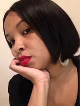 4x4 de cierre de encaje peluca recta con corte BOB cabello humano BOB corto pelucas Pre arrancado 8 -14 contundente corte Remy Peluca de pelo para las mujeres 150% de densidad