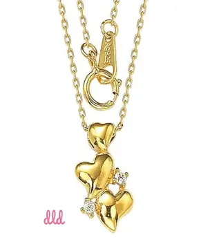 

Silver necklace plated gold with zirconitas, model WATERFALL