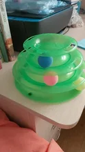 3 Levels Pet Cat Toy Tower Tracks Disc Interacitve Cat Toys Ball Training Amusement Plate
