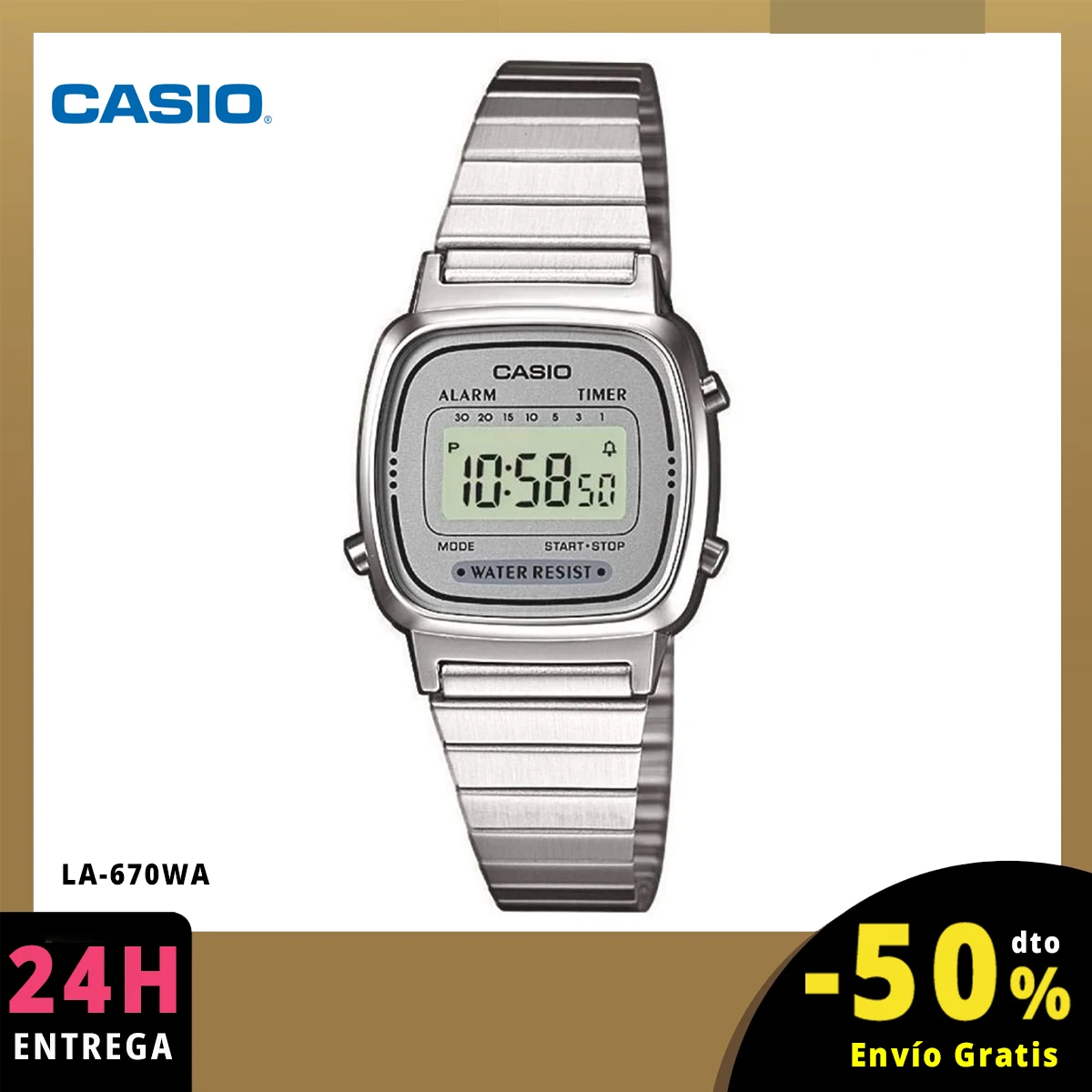 Casio Digital smart watch man sports watches men's brand LA-670W Knight with black strap Impermerable resistant Christmas gift 24H delivery |