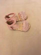 Zapatos de princesa para niñas, sandalias de moda para chicas, zapatos de diseño único, color morado, rosa y blanco, novedad de verano