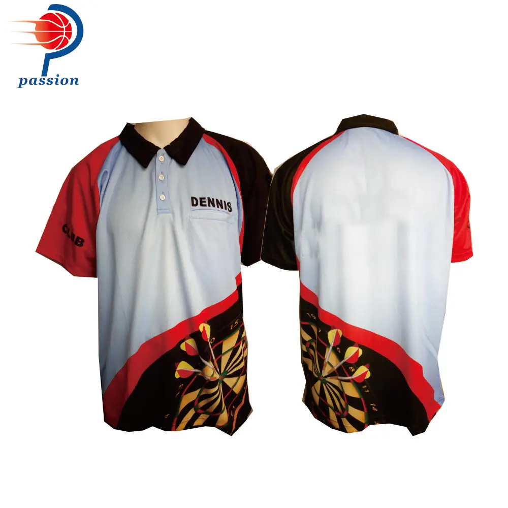 

$25 USD Each NSW Australian Light Blue Red Black Dart Shirts With Names On Chest