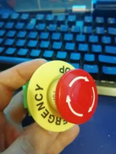 Switch AC Mushroom-Cap Lift-Elevator Self-Lock Push-Button Emergency-Stop Latching 1NC