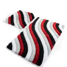 Коврики для ванной нескользящие Противоскользящие коврики Нескользящие противоскользящие красочные красные 2'Li набор 60X100 см-50X60 см