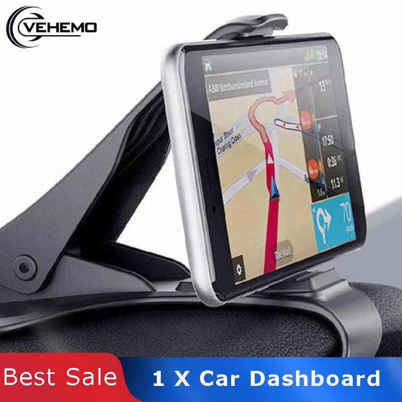 

Vehemo GPS Mount Holder Stand Phone Holder ABS Black Facility Car Dashboard Cradle Gadget Navigation Universal