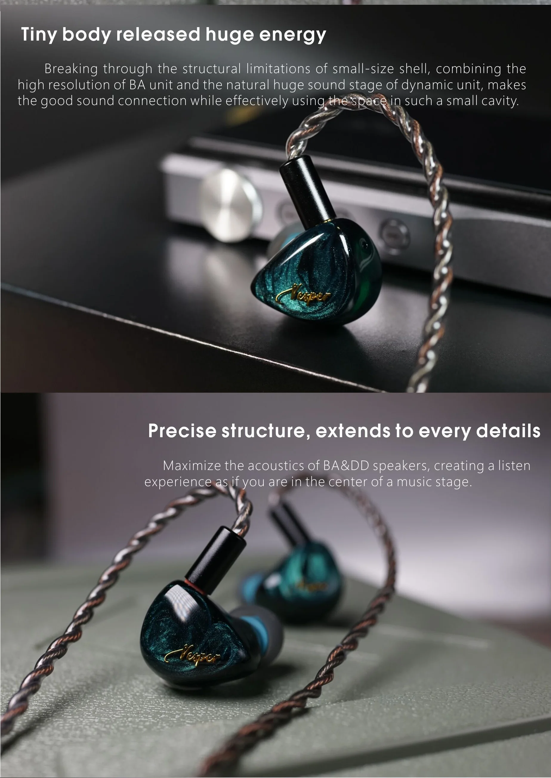 AK QOA Vesper 1BA+1DD Hybrid Driver In Ear