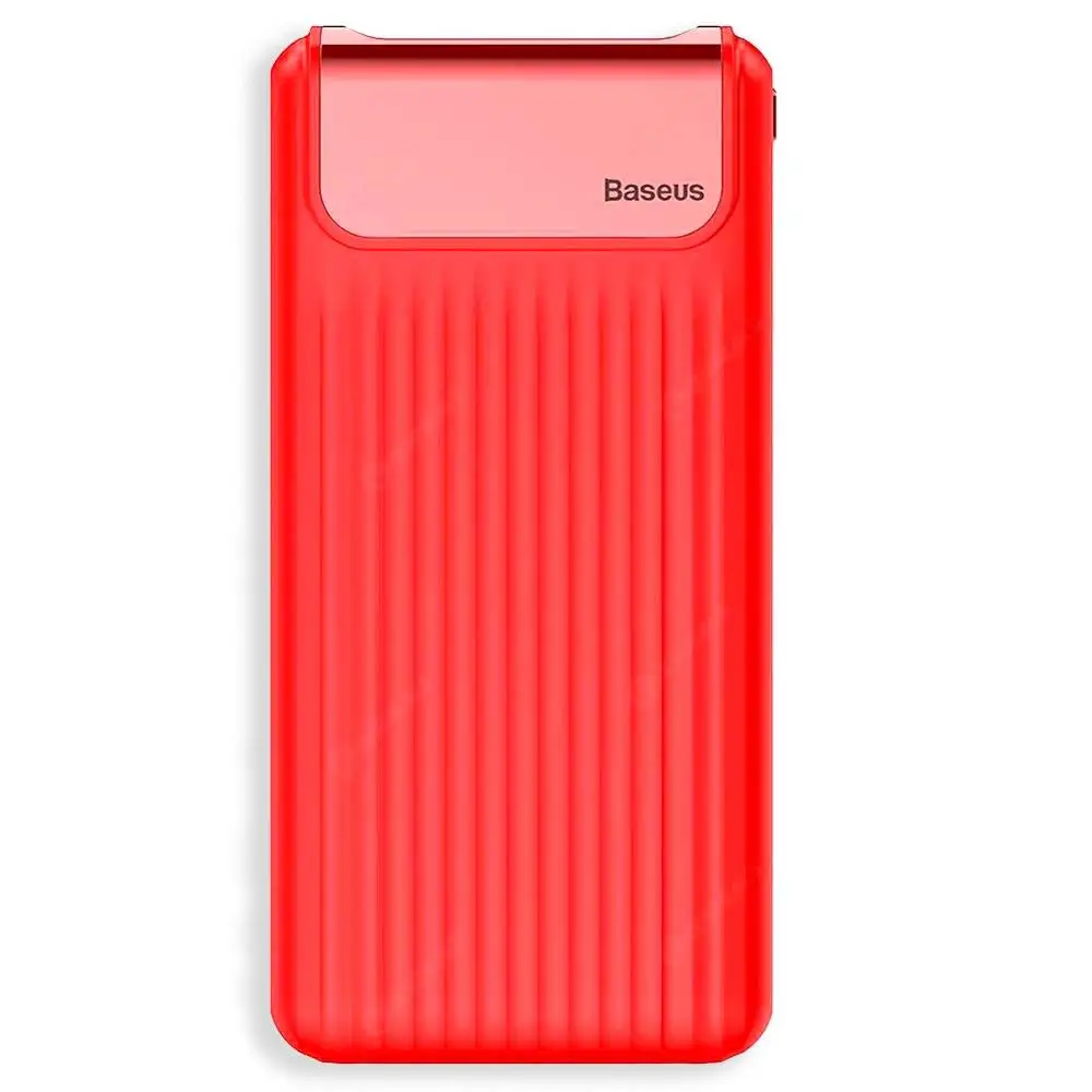External Battery Power Bank 10000 mAh Q.C 3.0 PD 3.0a 2 USB baseus bs-p10kq02 (red) External Battery Power Bank 10000 mAh Q.C 3.0 PD 3.0a 2 USB baseus bs-p10kq02 (red)