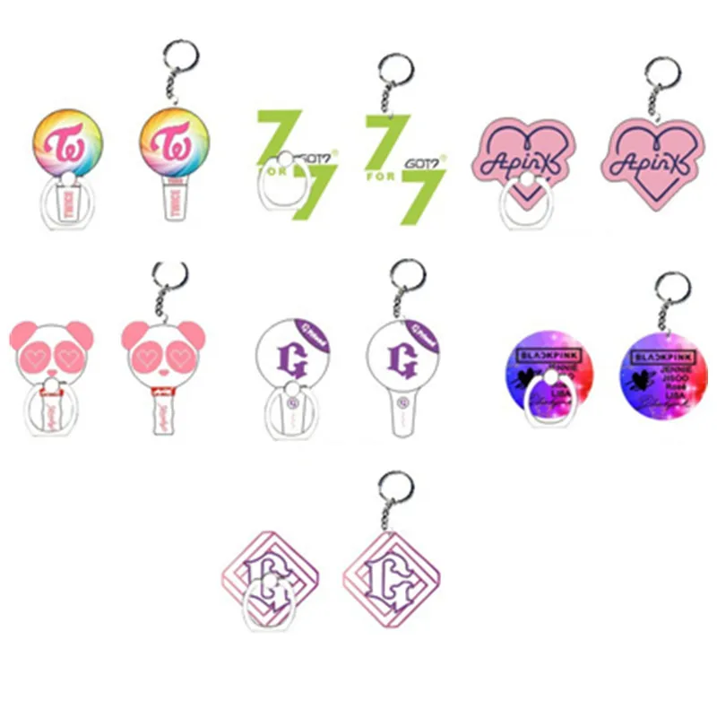

KPOP GOT7 TWICE BLACKPINK APINK GFRIEND Acrylic Keyring Keychain Phone Holder HG252