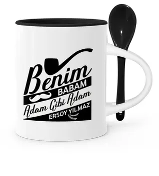 

Father's Day Custom My Dad for Man As Black Spoon Mug Cup-1