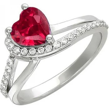 

Esthete ring with corundum and cubic zirconia