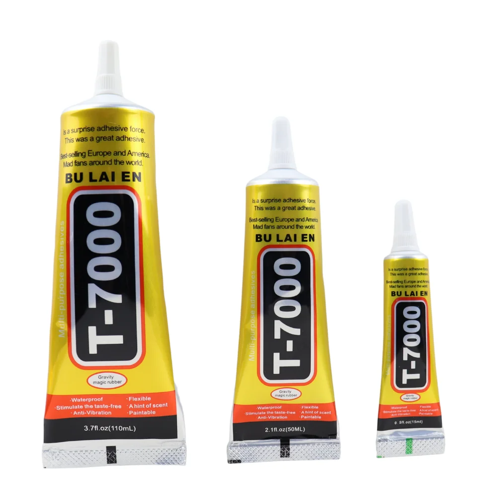 Zhanlida T7000 Black Contact Adhesive Repair Glue With Precision Applicator  Tip – 110ML –