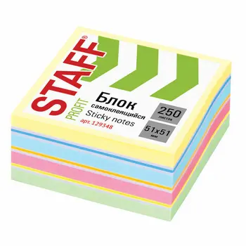 

Unit self-adhesive staff pastel multicolored 250 sheets 51x51mm